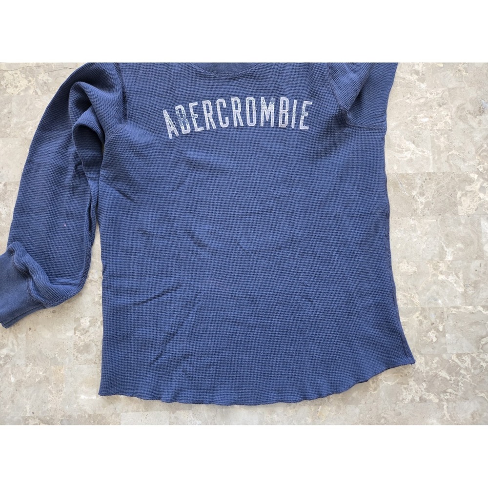 VTG Abercrombie & Fitch 90's/Y2K Distressed Thermal Muscle Shirt Large USA - Picture 3 of 9